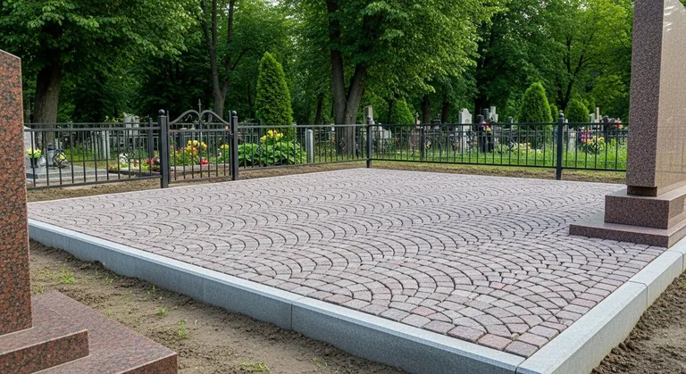Гранитная плитка ёлочкой на участке, образец ПМ021 в Нижнем Новгороде