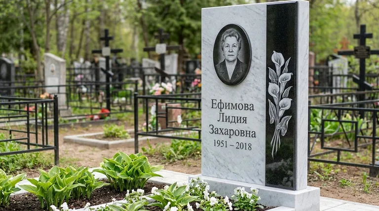 Памятник с гравировкой калл — выполненная работа «Ефимова» в Нижнем Новгороде