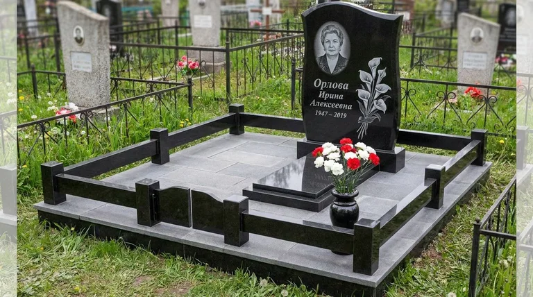Памятник с гравировкой калл — выполненная работа «Орлова» в Нижнем Новгороде