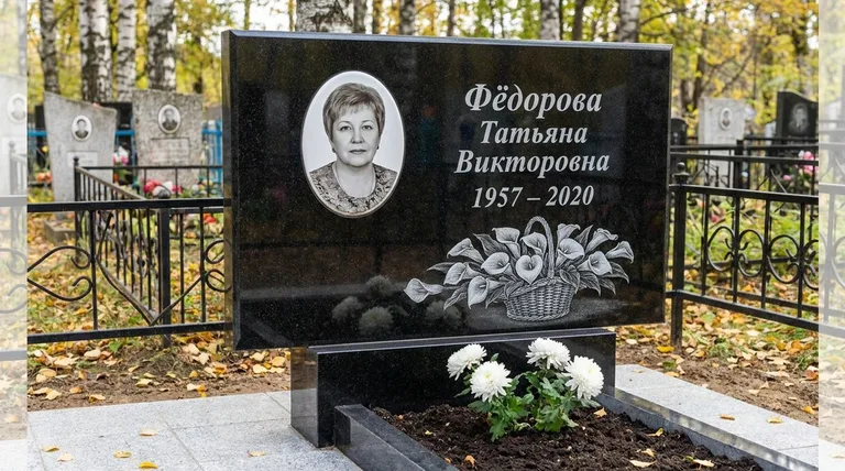 Памятник с гравировкой калл — выполненная работа «Фёдорова» в Нижнем Новгороде