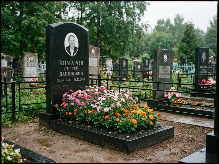 Портрет на керамике — семейный памятник в Нижнем Новгороде