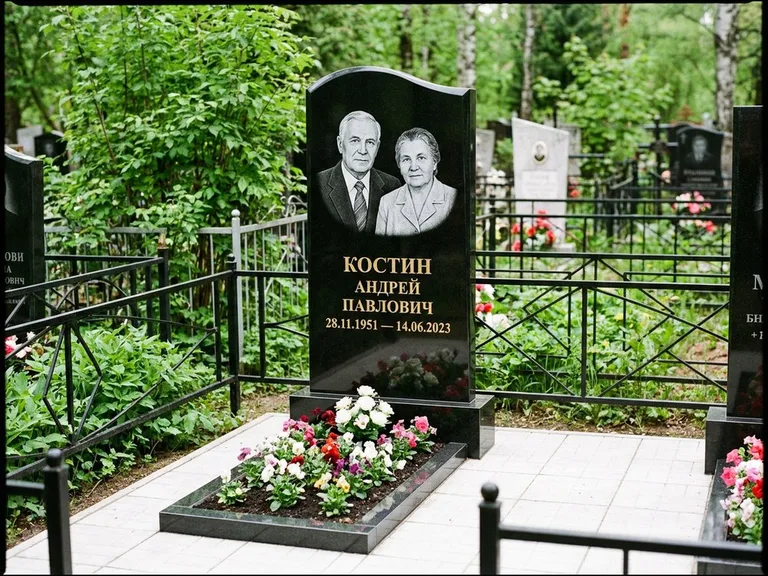 Гравировка портрета на чёрном граните — выполненная работа 3 в Нижнем Новгороде