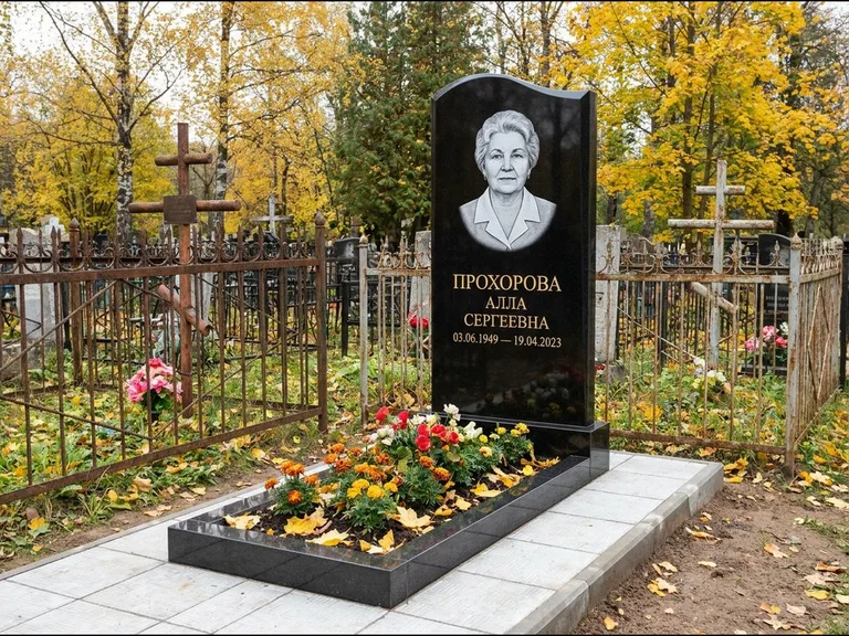 Гравировка портрета на чёрном граните — выполненная работа 8 в Нижнем Новгороде