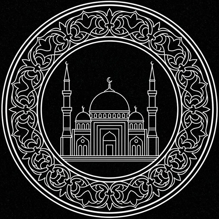 Эскиз: В медальоне — круглый медальон с восточным кантом в Нижнем Новгороде