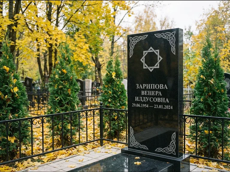 Мусульманский памятник — руб аль-хизб с восточной плетёнкой, работа «Зарипова» в Нижнем Новгороде