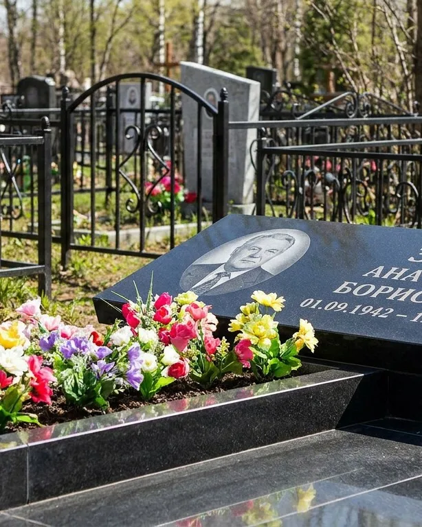 Премиум памятник под ключ с мощением и оградой в Нижнем Новгороде