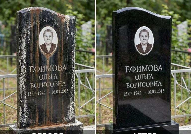 Удаление ржавых подтёков и налёта с гранита в Нижнем Новгороде