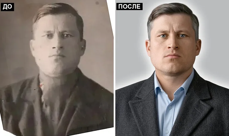 Ретушь фото на памятник — замена одежды: до и после в Нижнем Новгороде