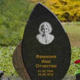 Комбинированный памятник светский вертикальный - П093