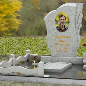 Вертикальный светский памятник П147 из гранита - П147
