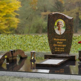 Вертикальный памятник П156 из гранита для одного - П156