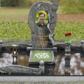 Памятник вертикальный П159 из гранита для одного - П159