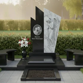Памятник на двоих ПН112 комбинированный - ПН112