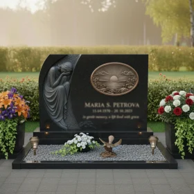Горизонтальный памятник ПН119 из гранита/металла - ПН119