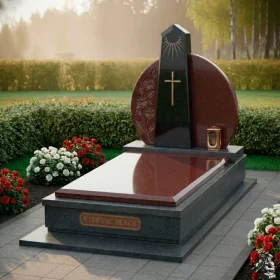 Элитный православный комбинированный памятник - ПН190