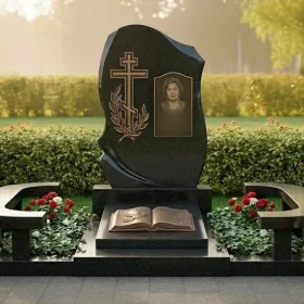 Мемориальный Гранитный комплекс с крестом - ПН378