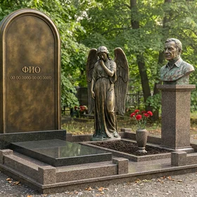 Бронзовый памятник с аркой