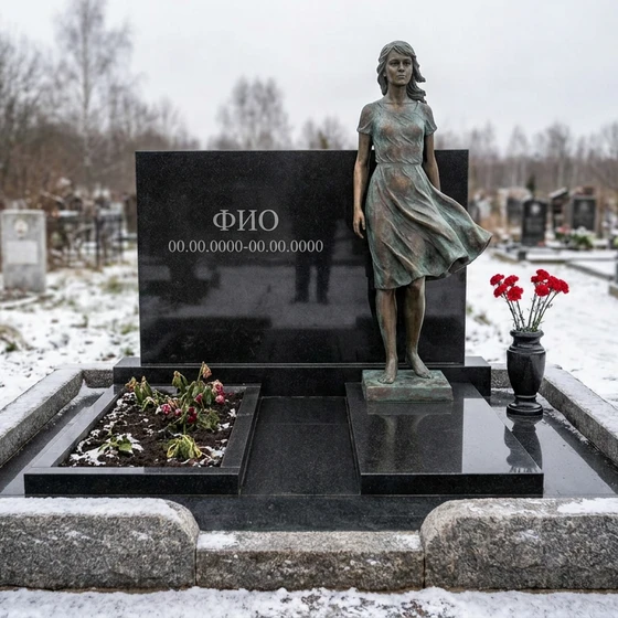 Бронзовый мемориал со скульптурой в полный рост