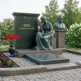 Бронзовая скульптура в полный рост на двоих