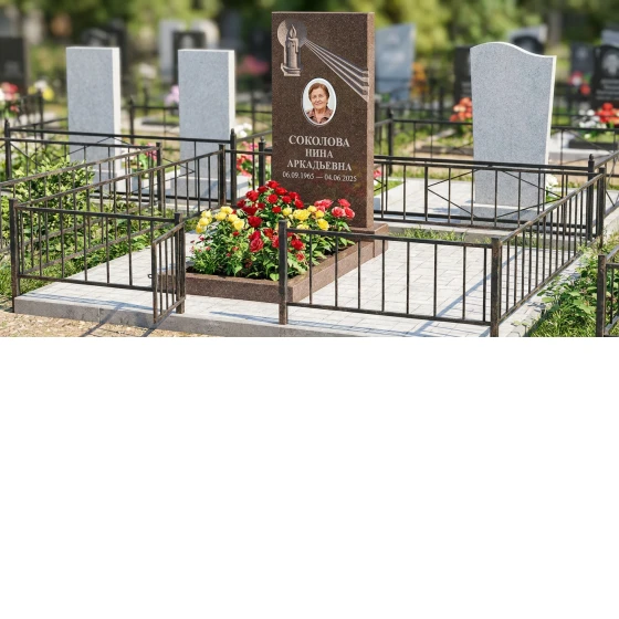 Памятник с горящей свечой из дымовского гранита