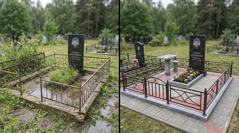 Благоустройство могилы в Нижнем Новгороде — пример 2