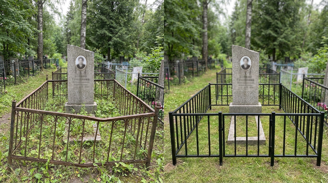Установка ограды в Нижнем Новгороде — пример 1